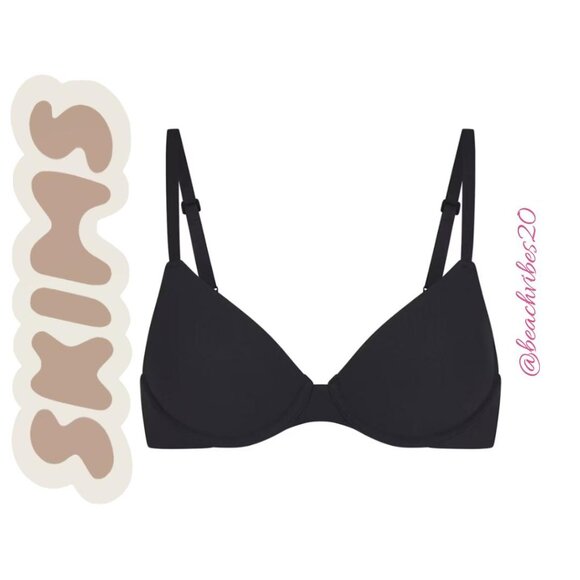 SKIMS Fits Everybody T-Shirt Bra 34DDD Onyx NWT O-348 & O-349 - Picture 4 of 5